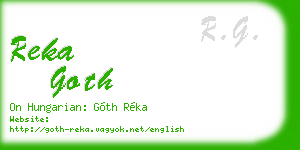 reka goth business card