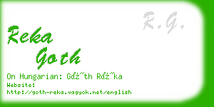 reka goth business card